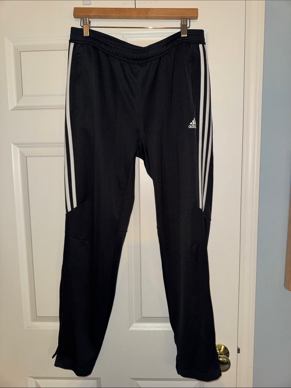 adidas dark gray Jogger Pants with White Side Stripes